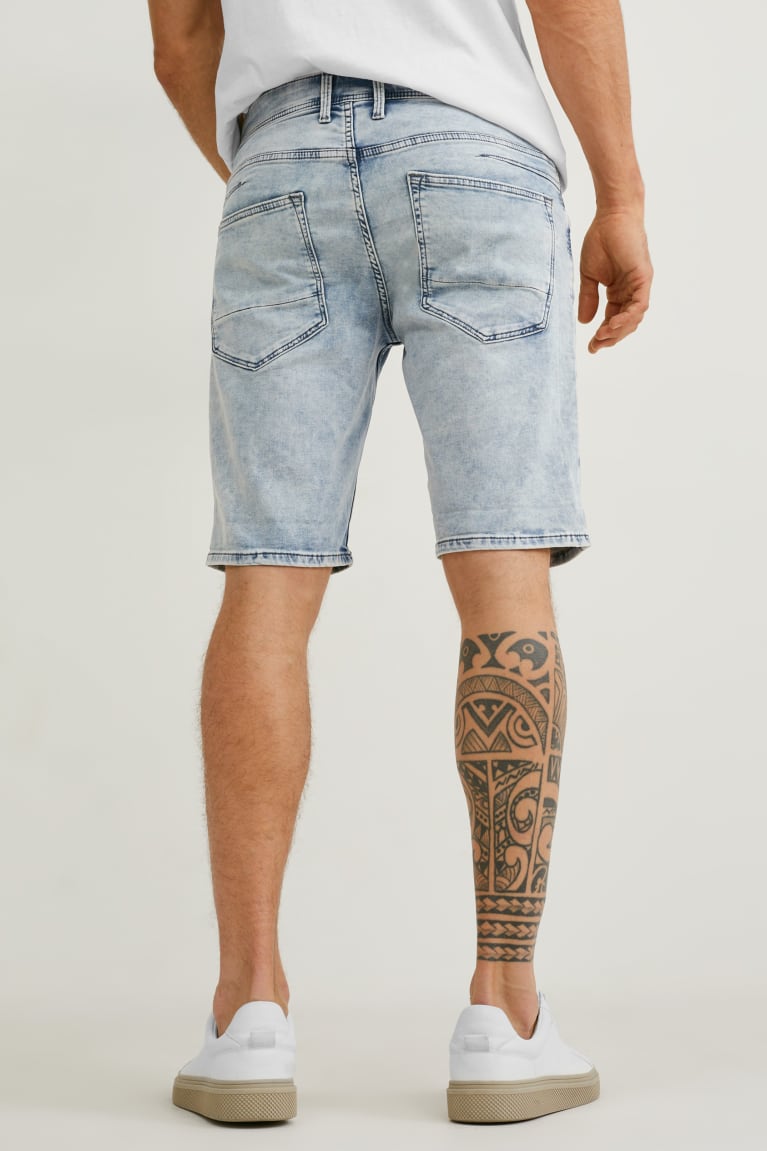  Bleu Bleu Clair Shorts C&A Denim Flex Jog Denim - france HTP-4365684