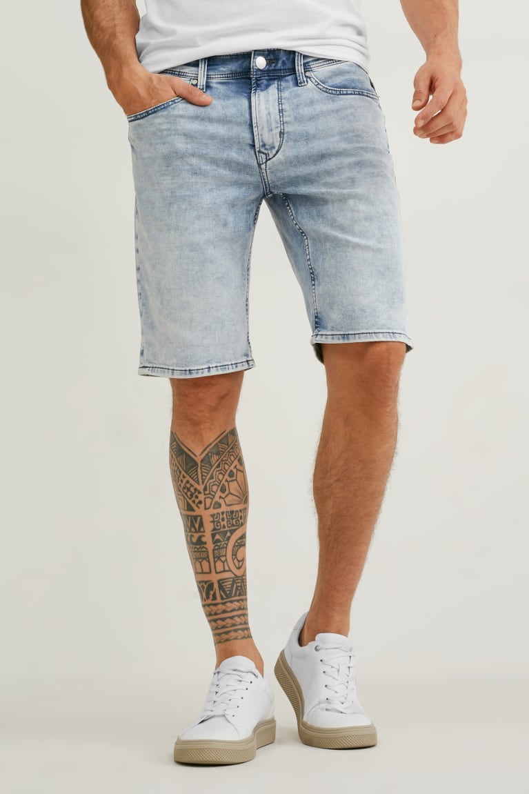  Bleu Bleu Clair Shorts C&A Denim Flex Jog Denim - france HTP-4365684