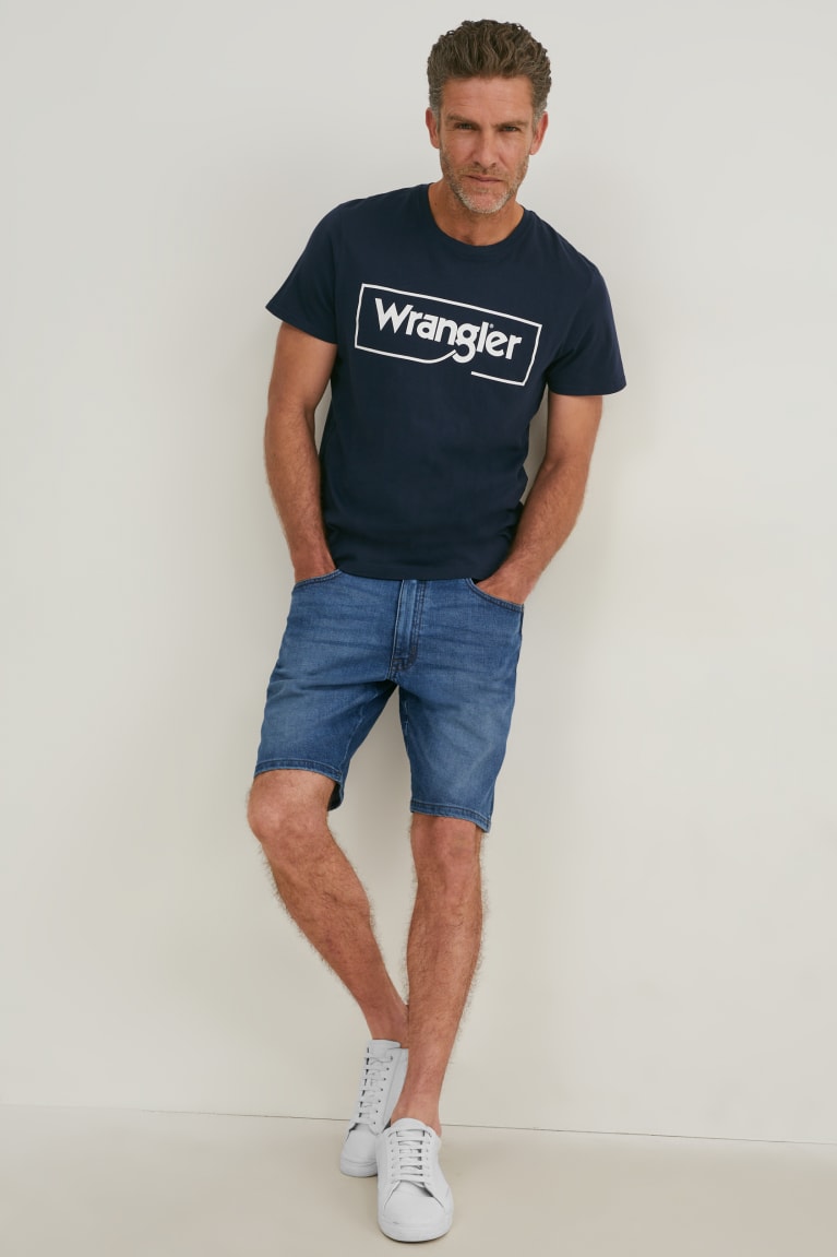  Bleu Bleu Clair Shorts C&A Wrangler Denim - france CBO-1602520