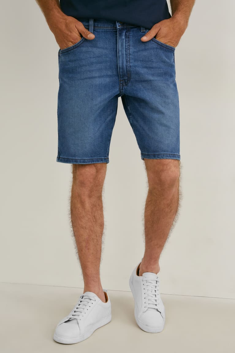  Bleu Bleu Clair Shorts C&A Wrangler Denim - france CBO-1602520