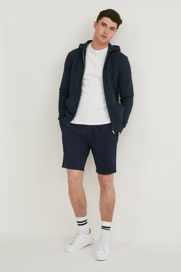  Bleu Foncé Shorts C&A Sweat Organic Coton - france NPG-3539757