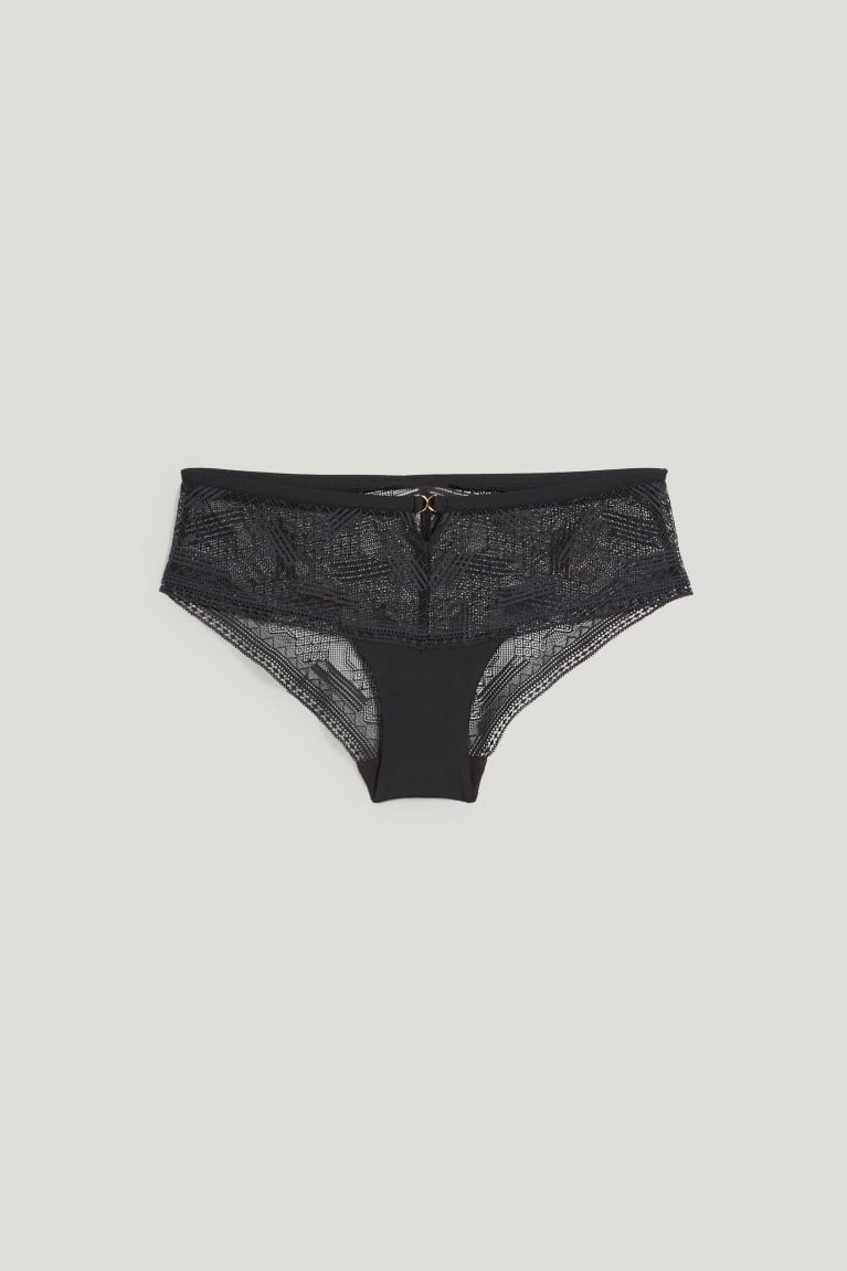  Noir Sous Vêtement C&A Hipster Briefs - france FOQ-0942650