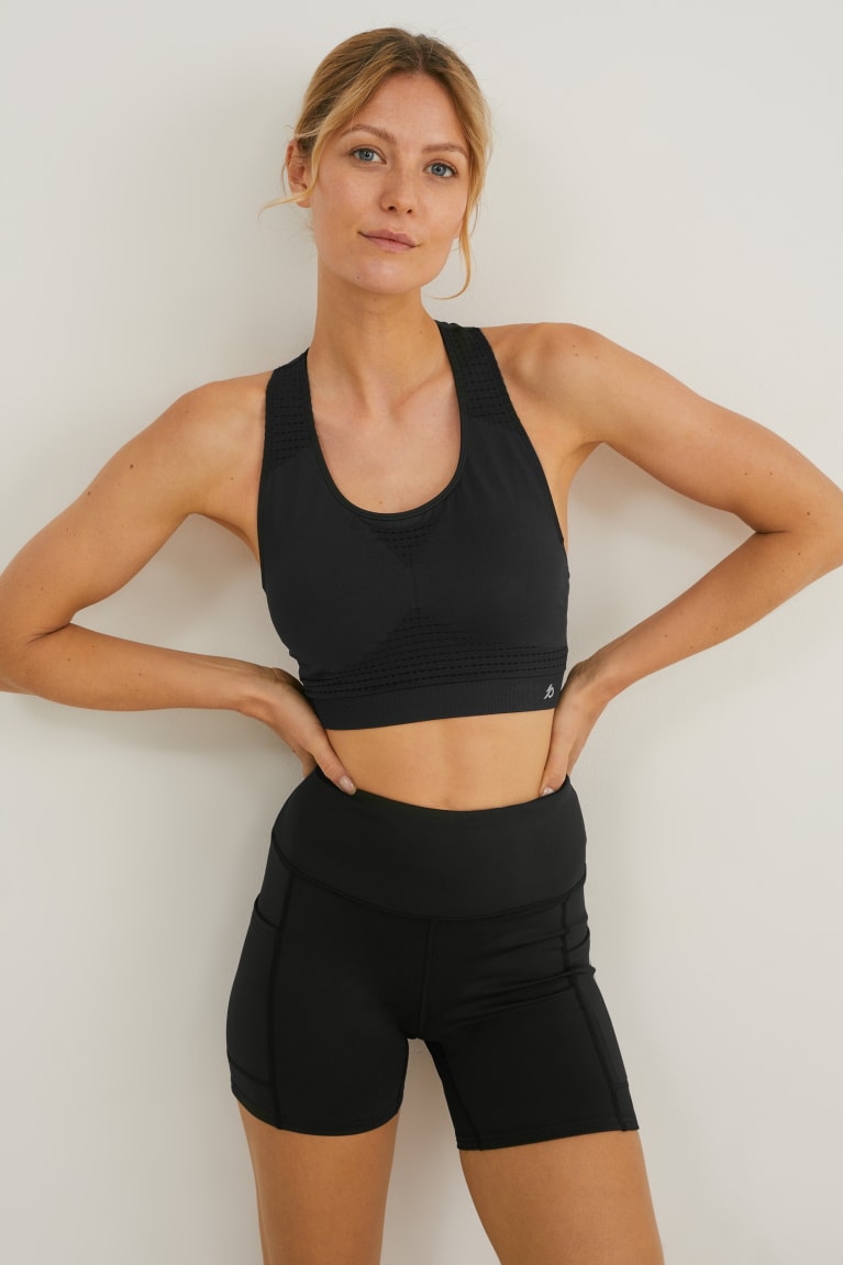  Noir Sous Vêtement C&A Multipack Of 2 Sports Bra Rembourré Recycled - france WIX-7804914