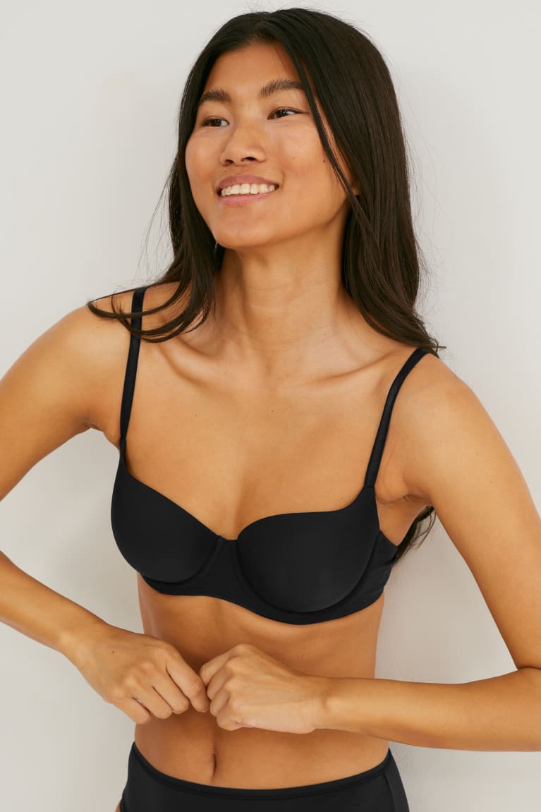  Noir Sous Vêtement C&A Multipack Of 2 Underwire Bra Full Coverage Rembourré - france EEF-8936036