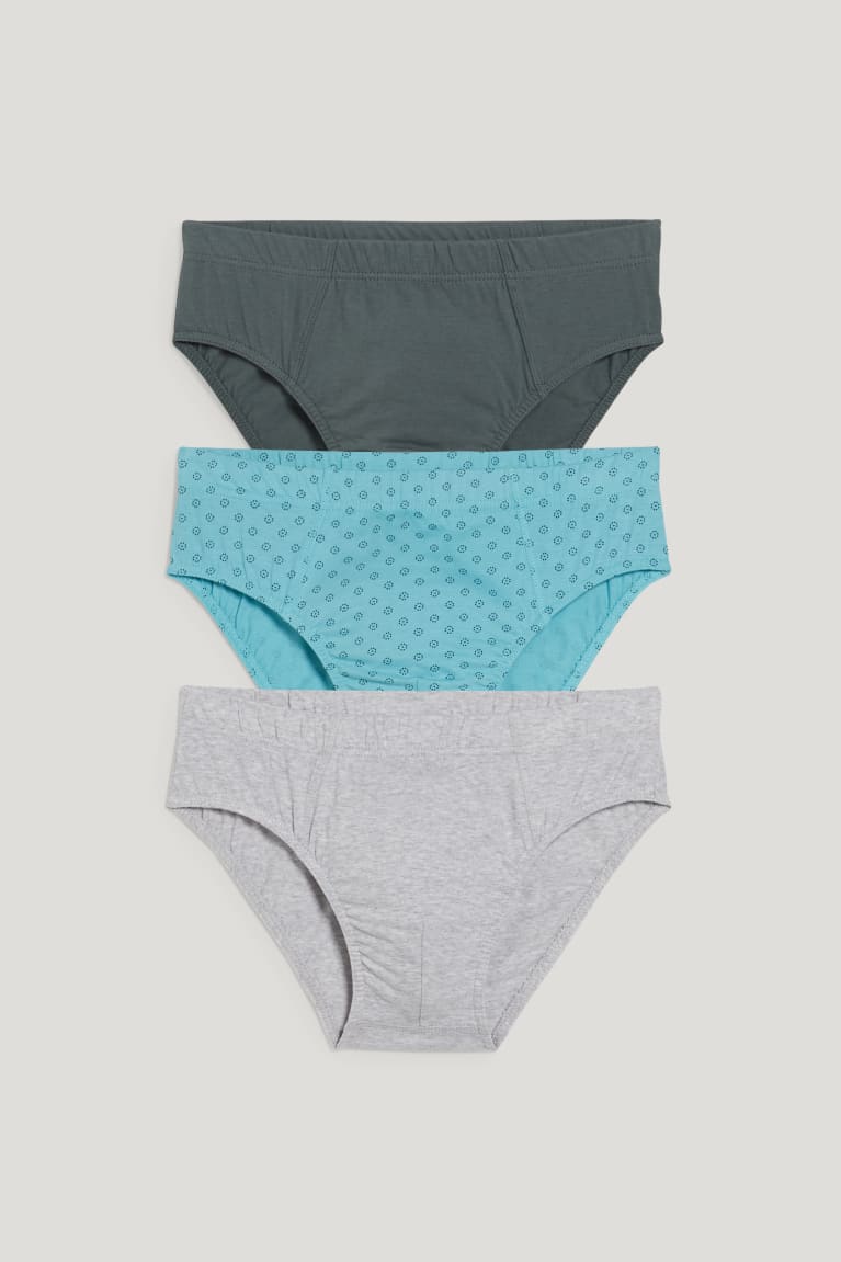  Bleu Grise Sous Vêtement C&A Multipack Of 3 Briefs Organic Coton - france FDW-3271638