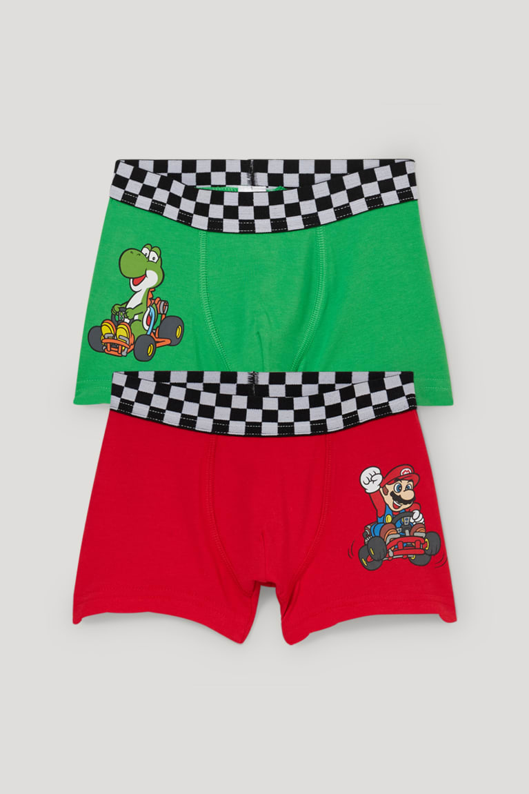  Vert Sous Vêtement C&A Multipack Of 2 Super Mario Boxer Organic Coton - france UNI-1573458