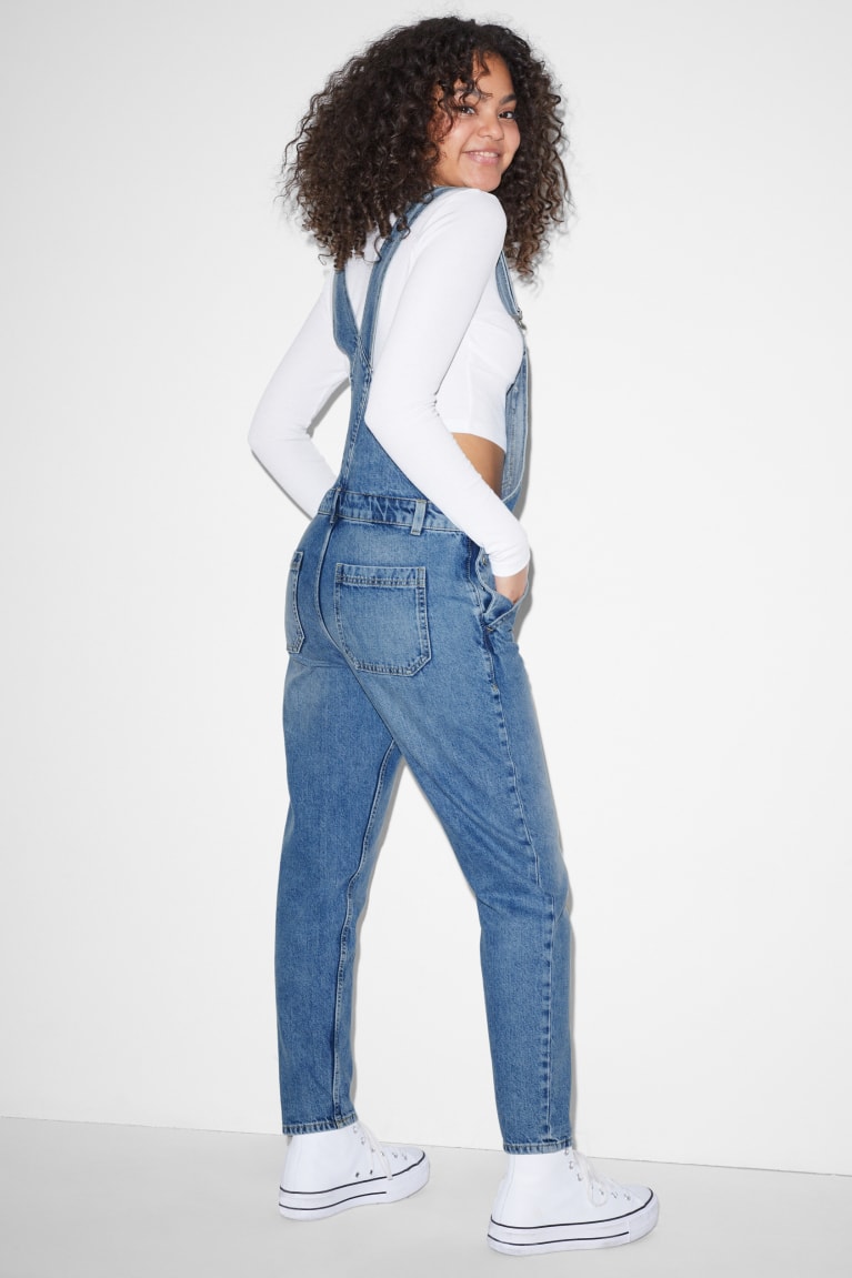  Bleu Bleu Clair Peignoir C&A Clockhouse Denim Dungarees - france AVH-2088070