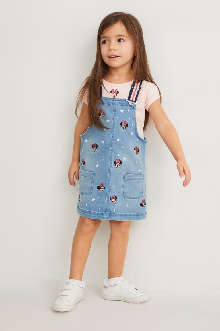  Bleu Bleu Clair Peignoir C&A Minnie Mouse Set Sleeve And Pinafore 2 Piece - france ZUJ-3533173