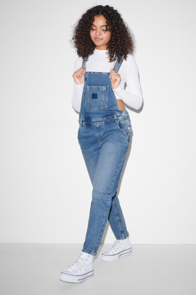  Bleu Bleu Clair Peignoir C&A Clockhouse Denim Dungarees - france AVH-2088070