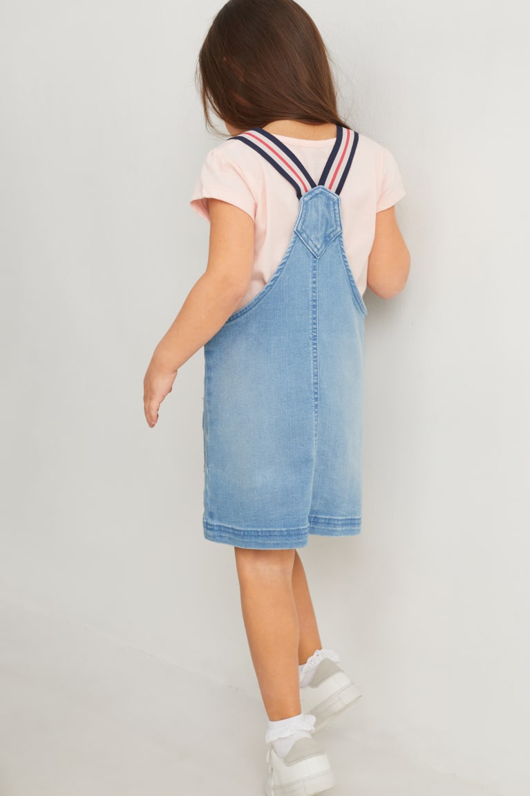  Bleu Bleu Clair Peignoir C&A Minnie Mouse Set Sleeve And Pinafore 2 Piece - france EHX-5122470