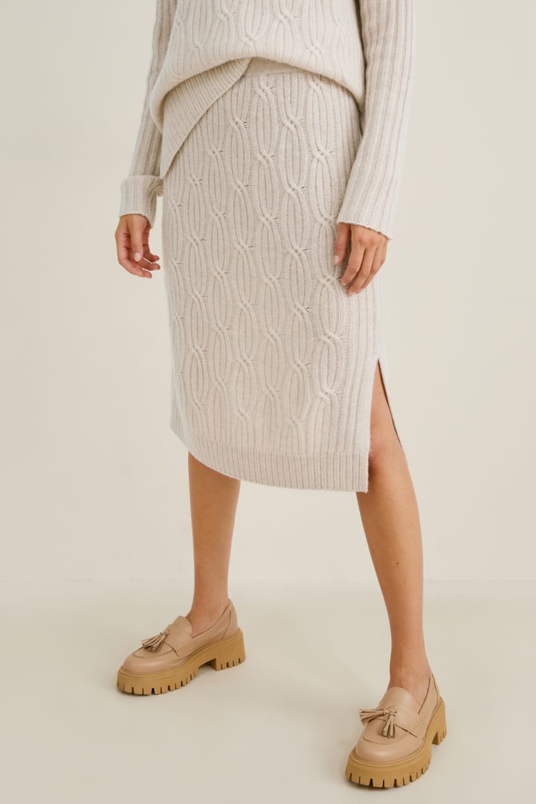  Beige Jupe C&A Cashmere - france HOY-9346185