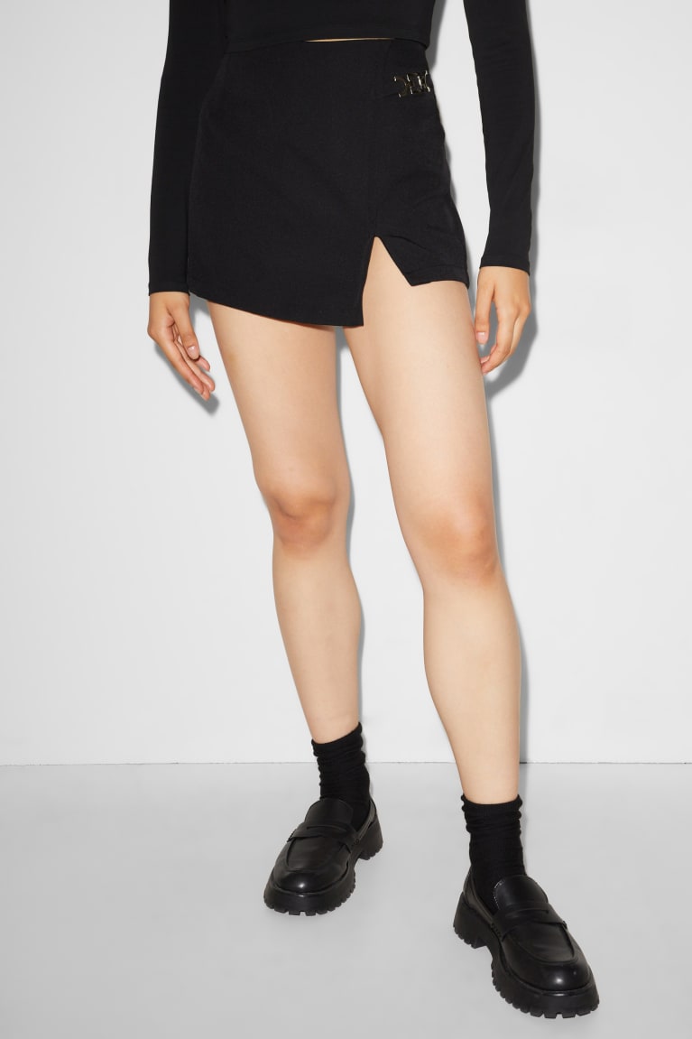  Noir Jupe C&A Clockhouse Skort - france OYR-3113579