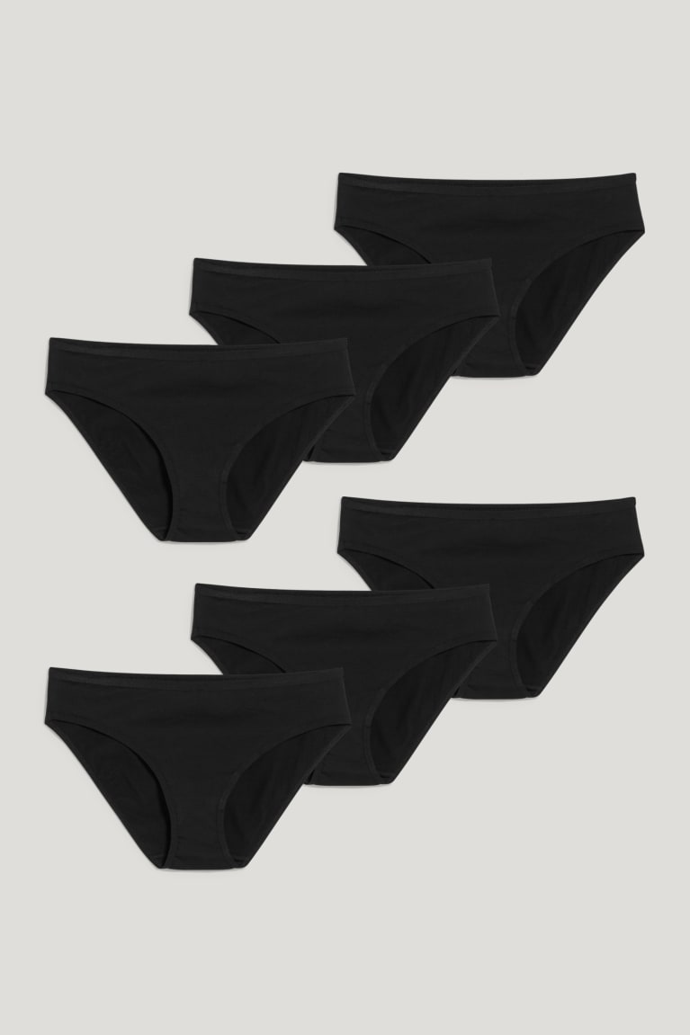  Noir Sous Vêtement C&A Multipack Of 6 Briefs Lycra - france FHT-4345835