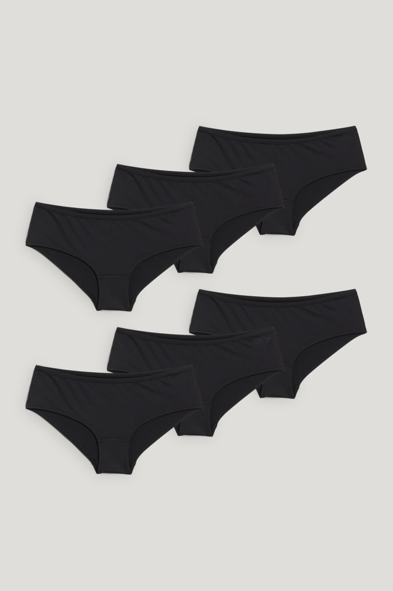  Noir Sous Vêtement C&A Multipack Of 6 Hipster Briefs Lycra - france DEI-9373623