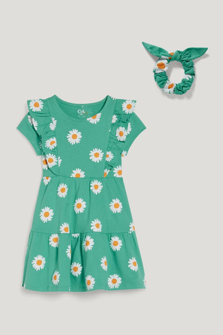  Vert Peignoir C&A Set And Scrunchie 2 Piece Floral - france GXB-2660865