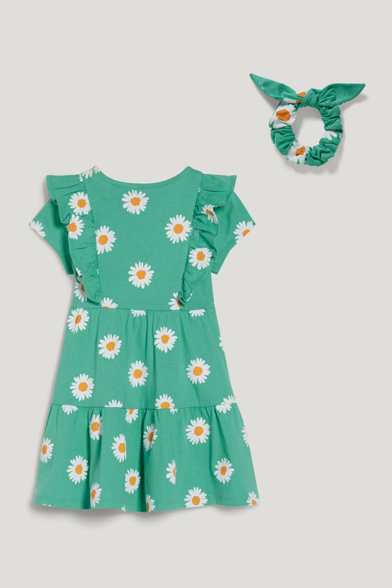  Vert Peignoir C&A Set And Scrunchie 2 Piece Floral - france GXB-2660865