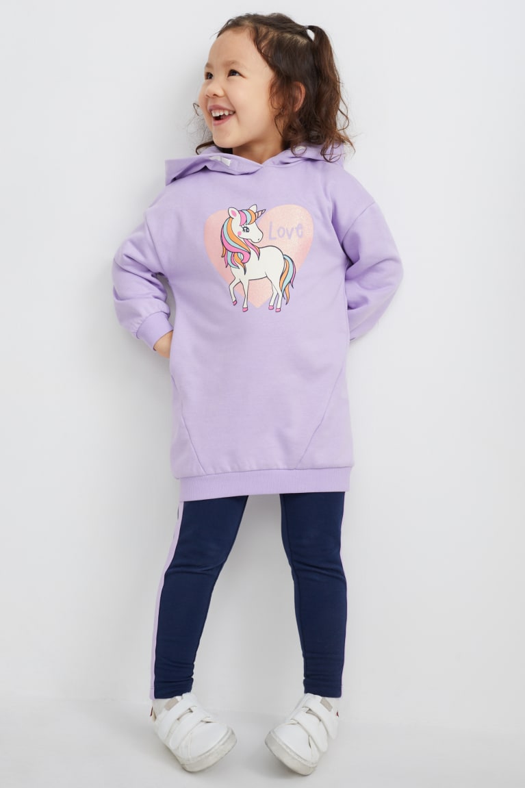  Violette Clair Peignoir C&A Unicorn Set With Hood And Leggings - france DKY-0191146