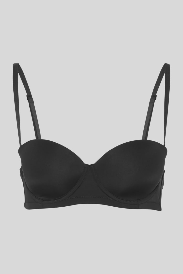  Noir Sous Vêtement C&A Underwire Bra Balconette Rembourré - france GWT-2594909