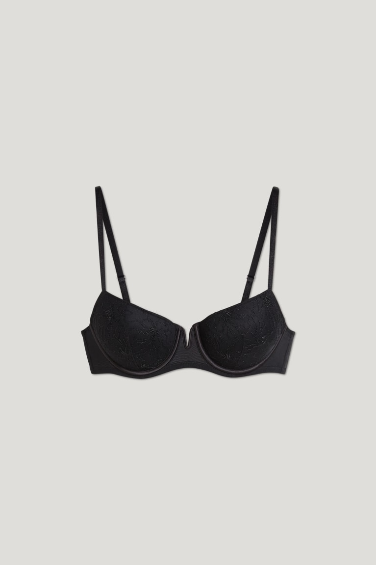  Noir Sous Vêtement C&A Underwire Bra Demi Rembourré - france KDK-0796783