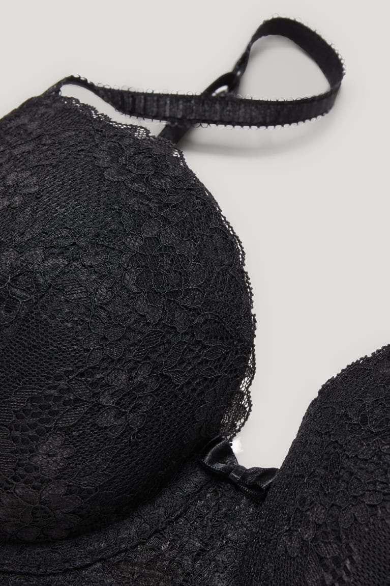  Noir Sous Vêtement C&A Underwire Bra Full Coverage Rembourré - france DGE-0327613