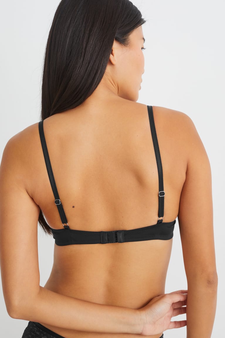  Noir Sous Vêtement C&A Underwire Bra Plunge Rembourré Push-up - france KZX-4071888