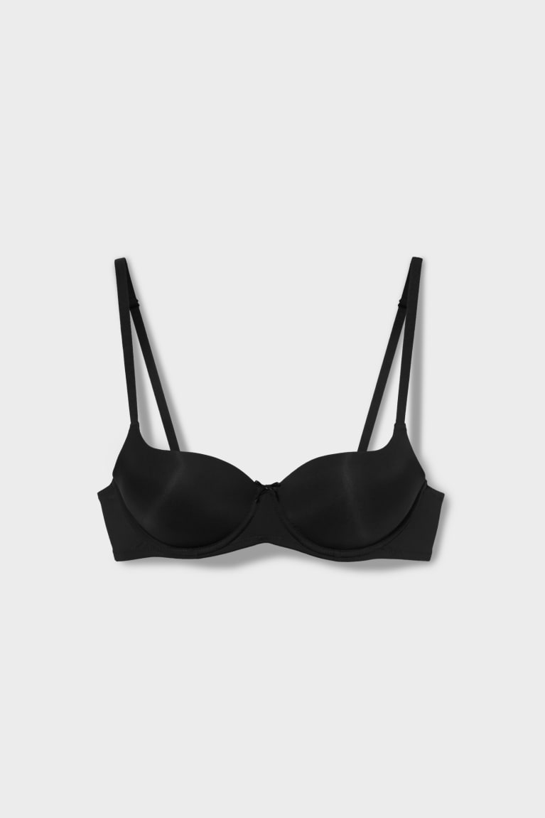  Noir Sous Vêtement C&A Underwire Bra Full Coverage Rembourré - france PZU-3678055