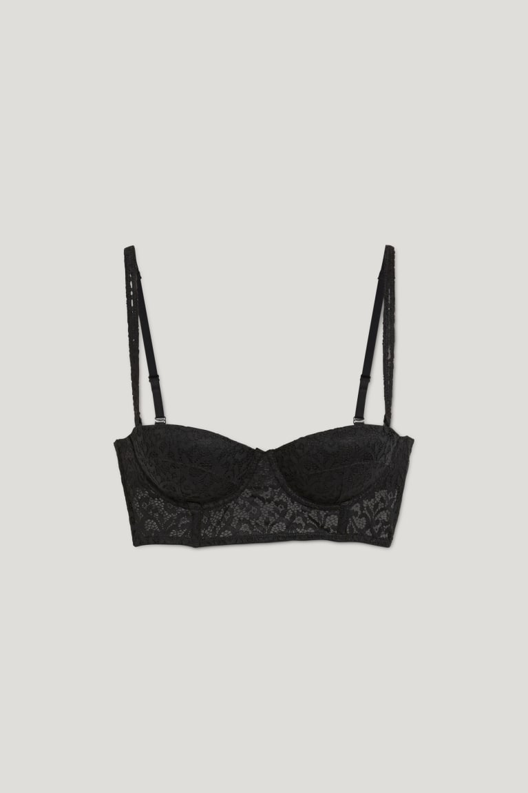  Noir Sous Vêtement C&A Underwire Bralette Rembourré - france EAY-9704672