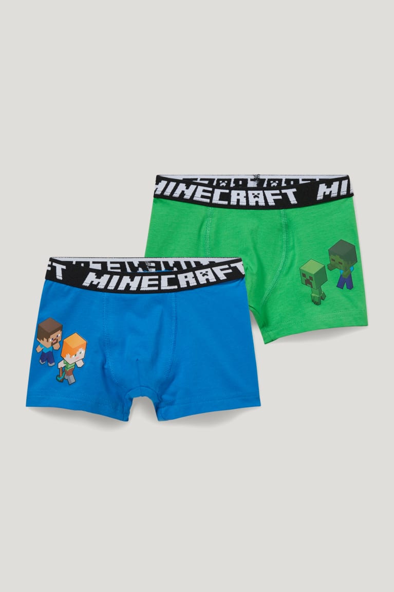  Bleu Sous Vêtement C&A Multipack Of 2 Minecraft Boxer Organic Coton - france BJQ-6706352