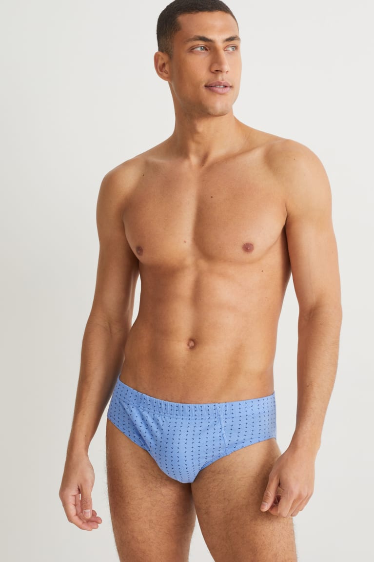  Bleu Sous Vêtement C&A Multipack Of 3 Briefs Organic Coton - france IEZ-3596728