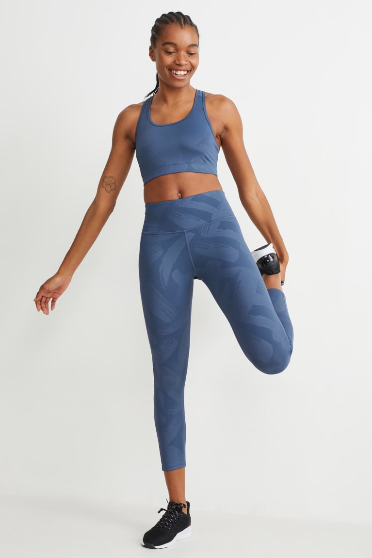  Bleu Sous Vêtement C&A Sports Bra Rembourré 4 Way Stretch - france GRE-2169326