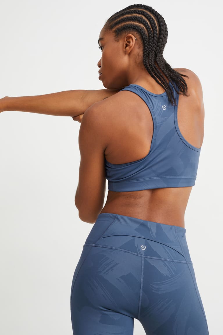  Bleu Sous Vêtement C&A Sports Bra Rembourré 4 Way Stretch - france GRE-2169326