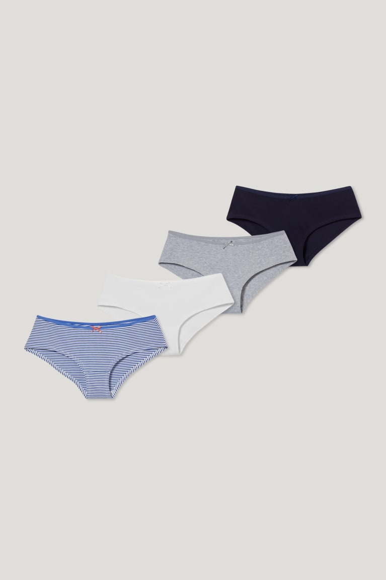  Bleu Sous Vêtement C&A Multipack Of 4 Hipster Briefs Organic Coton - france HCN-8715726