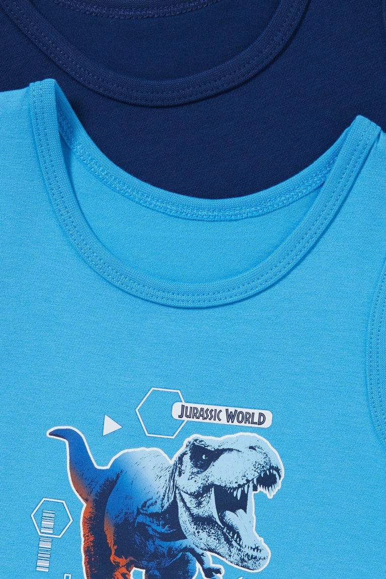  Bleu Bleu Clair Sous Vêtement C&A Multipack Of 2 Jurassic World Vest Organic Coton - france CEG-6159163