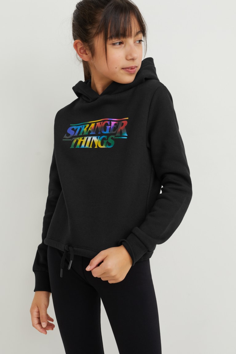  Noir Sweat à Capuche C&A Stranger Things - france RHN-5752420