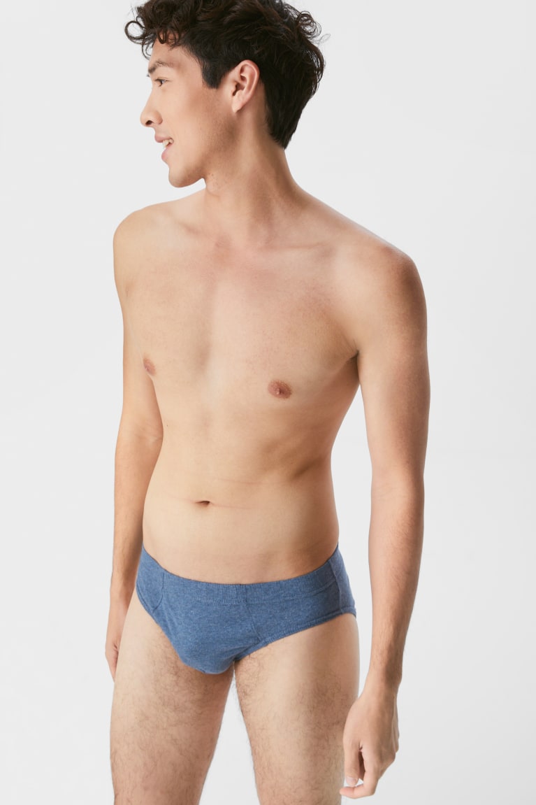  Bleu Foncé Sous Vêtement C&A Multipack Of 3 Briefs Organic Coton - france EDJ-6276841