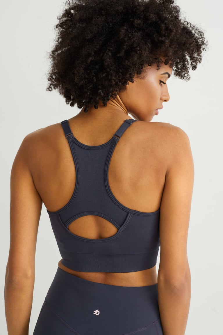  Bleu Foncé Sous Vêtement C&A Sports Bra Rembourré Course 4 Way Stretch - france RKA-2102576