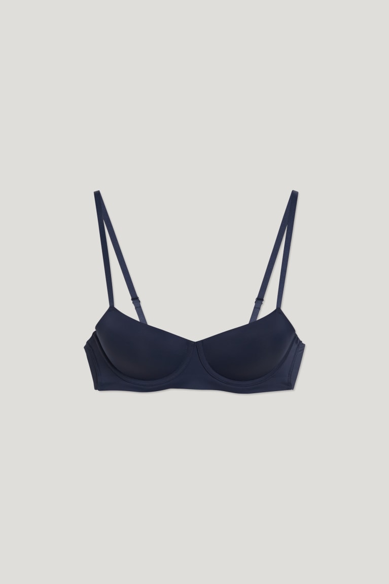  Bleu Foncé Sous Vêtement C&A Underwire Bra Demi Rembourré - france MNJ-0641983