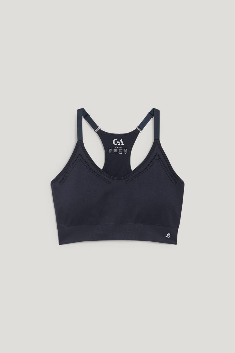  Bleu Foncé Sous Vêtement C&A Sports Bra Rembourré Course 4 Way Stretch - france RKA-2102576