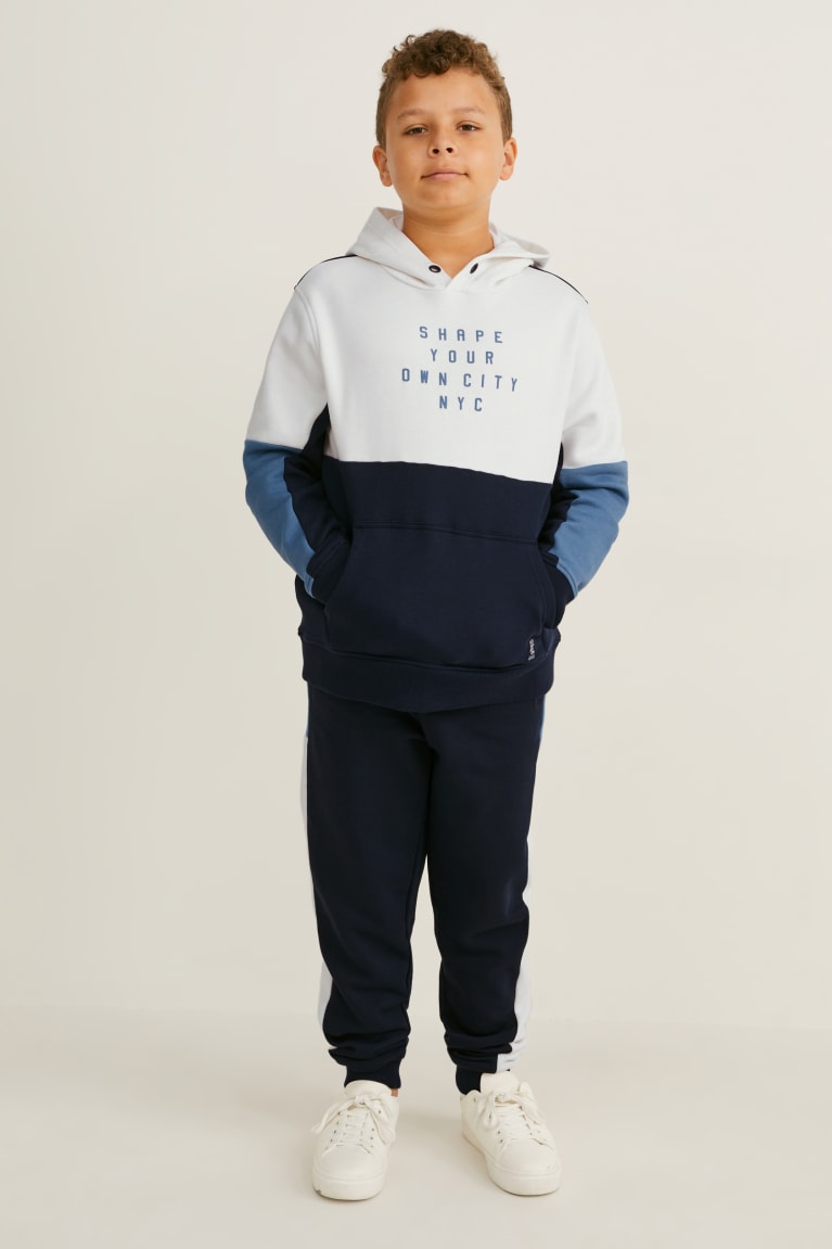  Bleu Foncé Sweat à Capuche C&A Extended Sizes Set And Joggers 2 Piece - france DGD-5664262