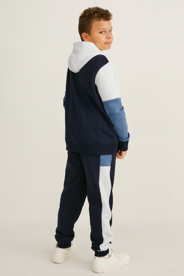  Bleu Foncé Sweat à Capuche C&A Extended Sizes Set And Joggers 2 Piece - france DGD-5664262