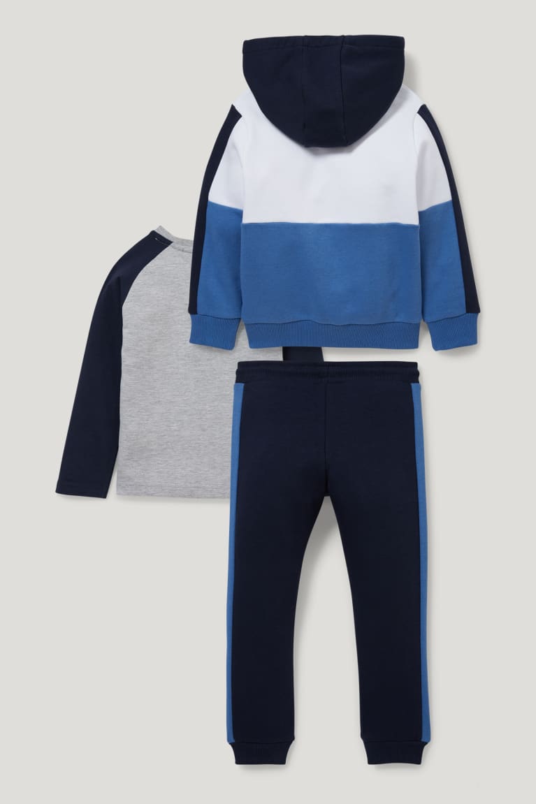  Bleu Foncé Sweat à Capuche C&A Set, Long Sleeve And Joggers 3 Piece - france UKF-9211386