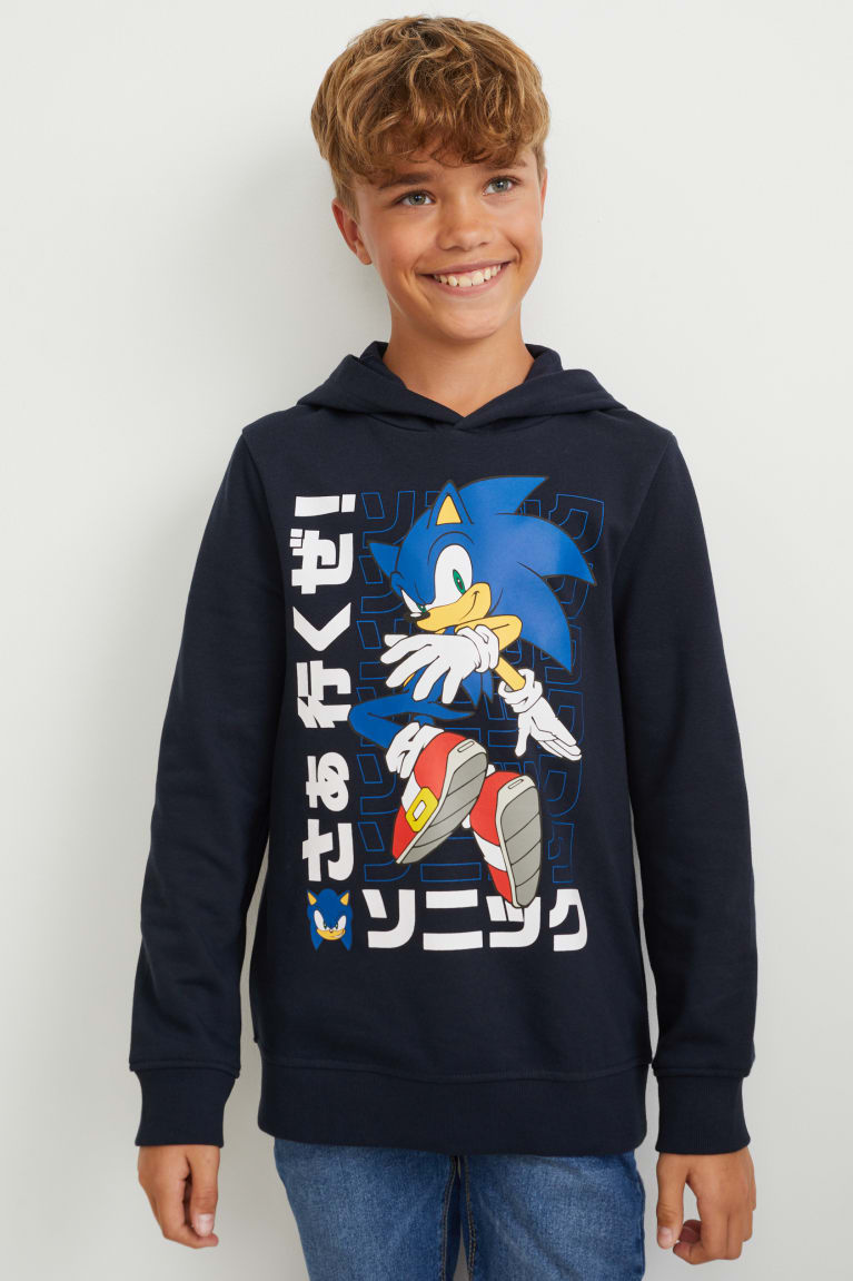  Bleu Foncé Sweat à Capuche C&A Sonic - france PXL-3934557