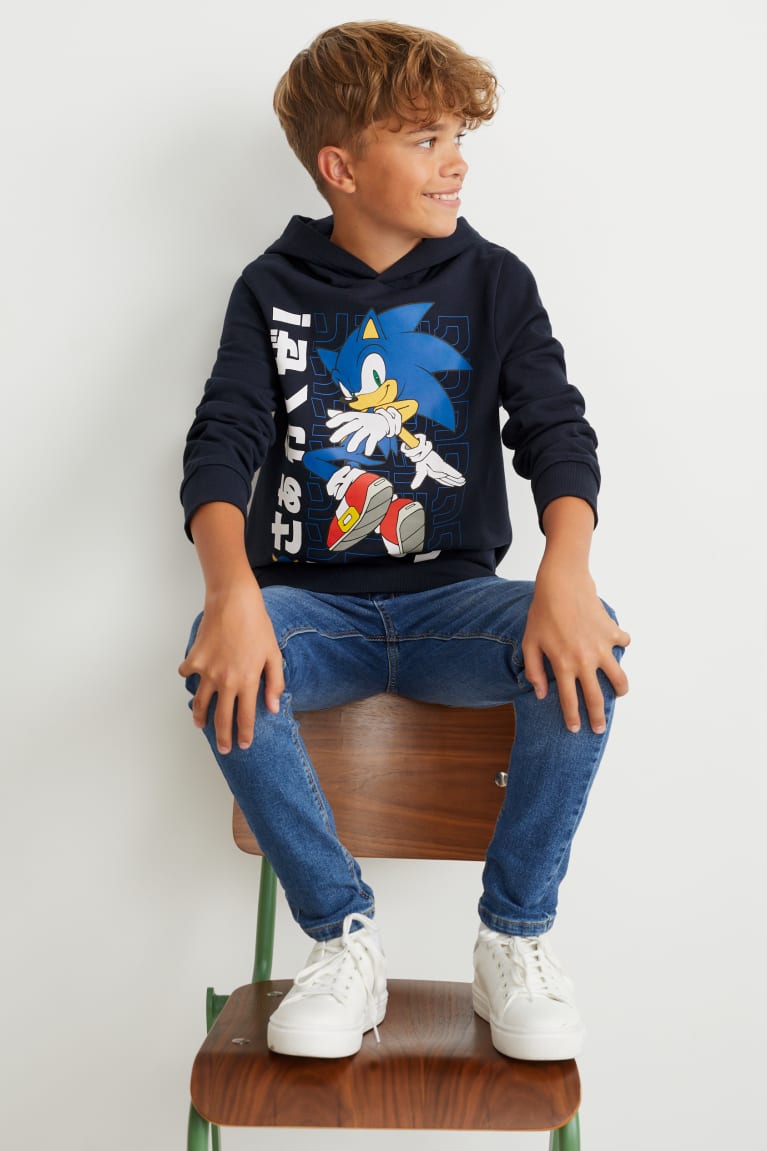  Bleu Foncé Sweat à Capuche C&A Sonic - france PXL-3934557