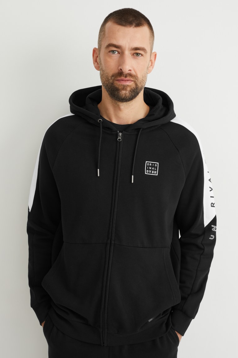  Noir Sweats C&A Zip-through With Hood - france OQF-9757696