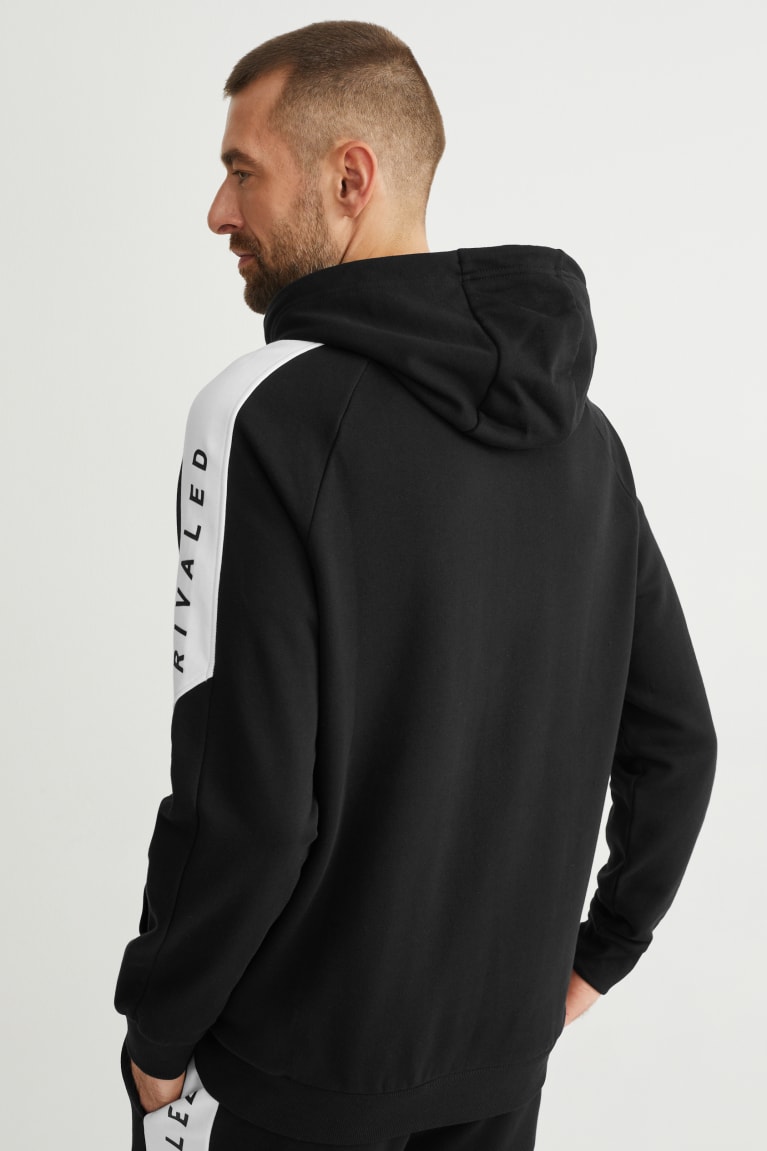  Noir Sweats C&A Zip-through With Hood - france OQF-9757696