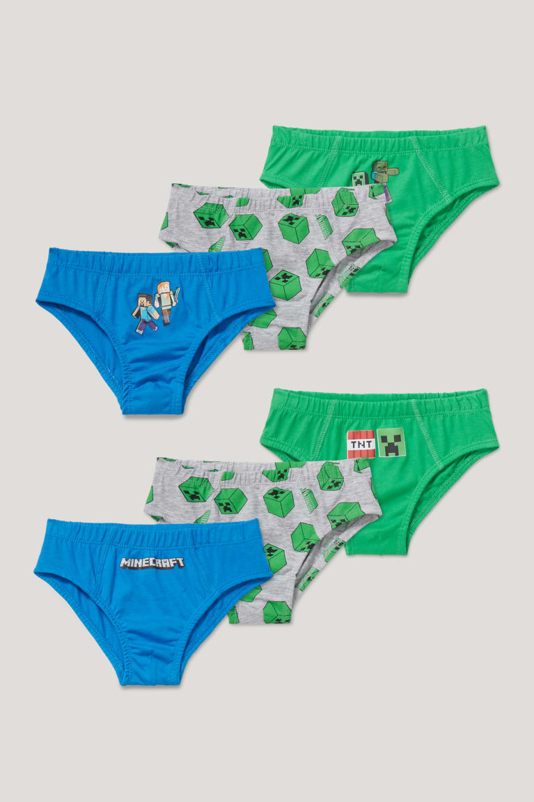  Vert Foncé Bleu Foncé Sous Vêtement C&A Multipack Of 6 Minecraft Briefs Organic Coton - france INC-3616035