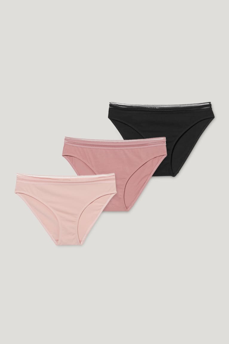  Rose Sous Vêtement C&A Multipack Of 3 Briefs Organic Coton - france BJF-2358440