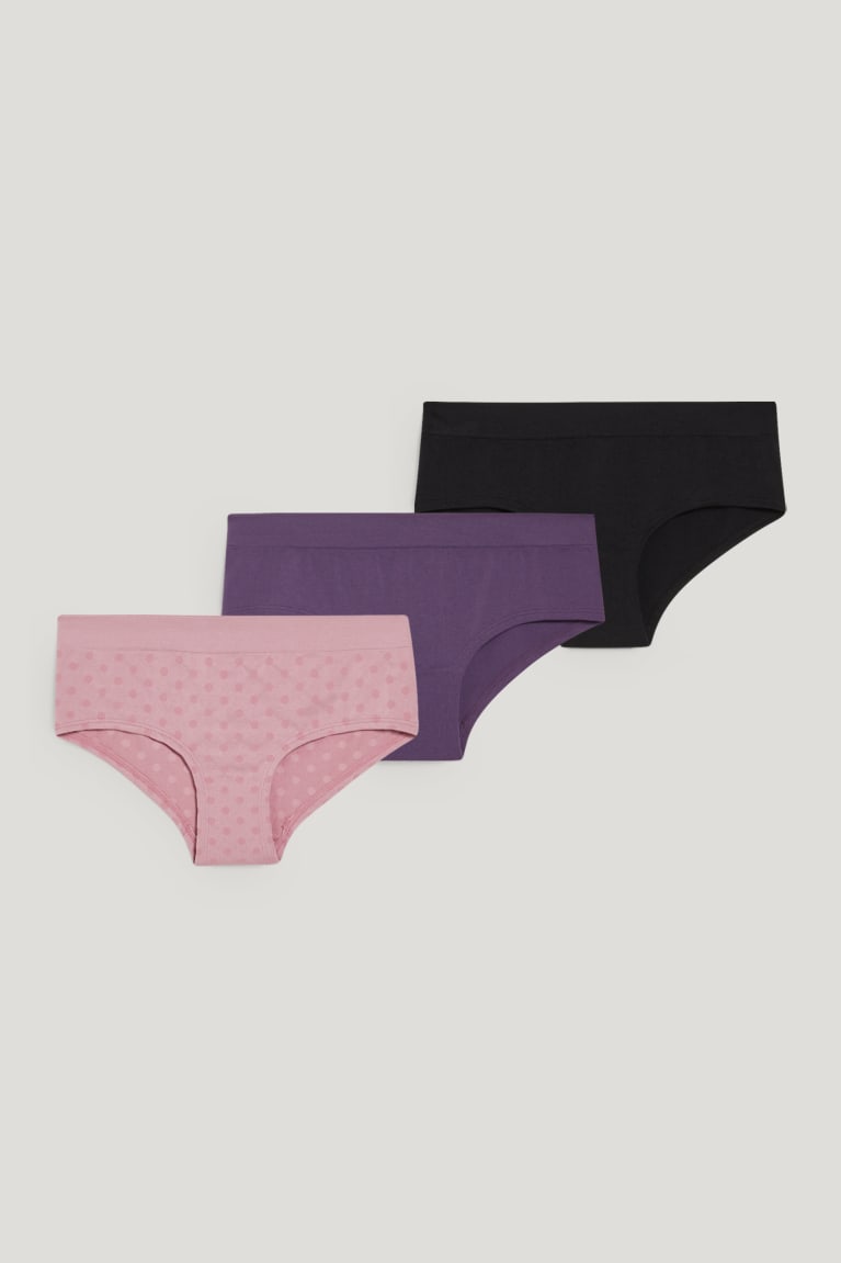  Rose Sous Vêtement C&A Multipack Of 3 Hipster Briefs - france QBQ-7696119