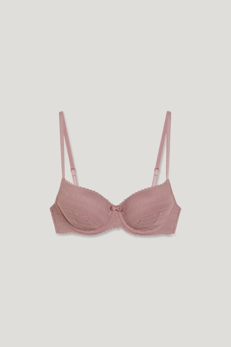  Rose Sous Vêtement C&A Underwire Bra Full Coverage Rembourré Lycra - france FHT-5885231