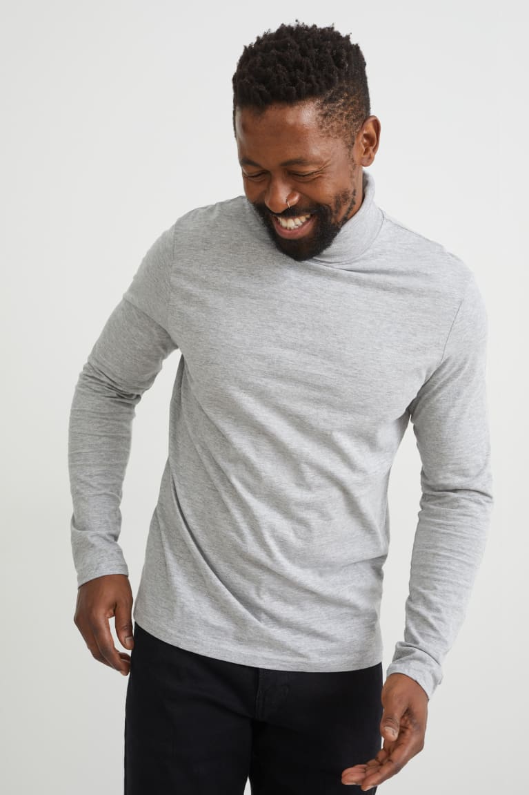  Grise Sweat à Capuche C&A Polo Neck Organic Coton - france JCH-6693230